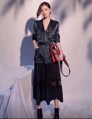 （黑）氣質蕾絲透膚長裙 半身裙 洋裝 vivi king Marjorie Uniqlo pazzo mercci lovfee meierq GU
