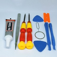 HP 10in 1 TOOLSET SCREWDRIVER SET + PLUS B7000 GLUE 15ML CLEAR HANDPHONE SERVICE TOOLS