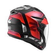ZEUS 613C MBLK AJ14 RED MODULAR CROSSOVER DOUBLE VISOR Import Premium