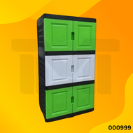 0026 Storage Cabinet 3 Tier / Plastic Cabinet / kitchen cabinet/Almari/Almari Baju/Almari Serbaguna 3 Tiers J100N DIY