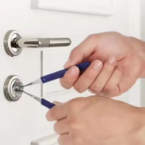 12PCS Hardware Stainless Steel Lockpick Kit Portable Multi Functional Broken Key Extractor Locksmith