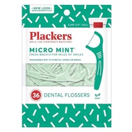 Plackers Micro Mint Flossers Dental Floss With Handle-(36 pcs.)