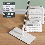 ECOCO ไม้ถูพื้นใช้แล้วทิ้ง หมุนได้ 360 องศา ไม้ถูพื้น ไฟฟ้าสถิต กําจัดฝุ่น