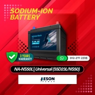 Aeson Power Sodium-ion Battery: NA-NS50L | Universal (55D23L/NS50) | 3Y Warranty