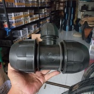 HDPE Reducer Tee 2" x 11/2" inch Reducing Tee HDPE 63mm x 50mm