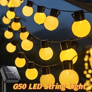 หลอดไฟ G50พลังงานแสงอาทิตย์สำหรับสวนไฟไฟสายแบบเทพนิยายหลอด Led ทรงกลมไฟคริสมาสต์ไฟราวทรงกลมหลอดไฟ LE