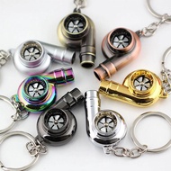 CG Auto Car Turbo Sleeve Turbo Keychain Spinning Turbine Key Chain Ring Keyring