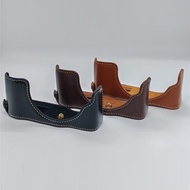 PU Leather Camera Half Case for Panasonic Lumix DMC-GX80 DMC-GX85 GX80 GX85 Bottom Opening Cover