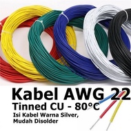Awg 22 Tinned CU Stranded Cable 1 Meter AWG22 Single Up To 80 Easy To Solder RetailCelcius