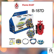 Flame Beyblade DB B187 Savior Valkyrie B-187 Spinning Top with B184 LR Launcher Beylauncher Box Set 
