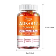 Jeli ADK+B12 - Kesihatan Tulang, Otot, Jantung dan Imun, Multivitamin Dewasa - Mengandungi Vitamin B