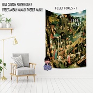HIASAN DINDING Foxes fleet FABRIC POSTER - fleet foxes - fleet foxes wall display - room wall decora