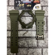 BNB CUSTOM GA700 ARMY GREEN + BUCKLE JAPAN + 2 PCS SPRING BAR FOR ORIGINAL GSHOCK