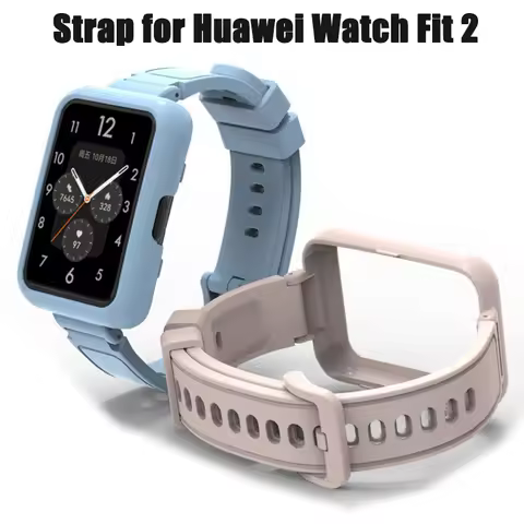 Strap+Case for Huawei Watch Fit 2 Smart Watch Bumper Cover Replacement Bracelect Wriststrap for Huaw
