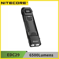 NITECORE EDC29 6500Lumens Utra Slim EDC Flashlight USB-C Rechargeable Bulit-in Battery Max throw of 