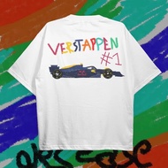 F1 Max Verstappen T-Shirt - Crayon Style - Premium Cotton Combed 24s T-Shirt
