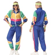 Women Retro 60s 70s Hippie Clothing Rock Disco Outfits Suit Halloween Cosplay Costume Carnival Party Purim Fancy Dress