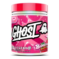 GHOST Legend All Out Pre-Workout Powder, Bubblicious Strawberry Splash - 20 Servings - Pre-Workout S