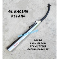 28MM GL RACING BELANG EXHAUST PIPE HONDA EX5 / EX5 DREAM KRISS BERANG OPEN RACING EXHUAST PIPE EKZOS