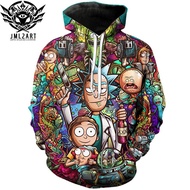 Rick and Morty Hoodies By jml2 Art 3D Unisex Sweatshirt Men Brand Hoodie Comic Casual Tracksuit Pull