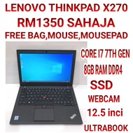LAPTOP LENOVO THINKPAD ULTRABOOK X270 I7 7TH GEN,8GB RAM ,SSD GRADE A