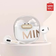 MINISO M01หูฟังบลูทูธ9D เสียง HIFI กีฬากันน้ำ TWS 5.3หูฟังไร้สายบลูทูธพร้อมกล่องชาร์จไมโครโฟนรองรับค