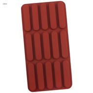 DRM Finger Biscuit Silicone Mould 15 Cavities Cereal Bars Baking Mould Tiramisu Cake Eclair Chocolat