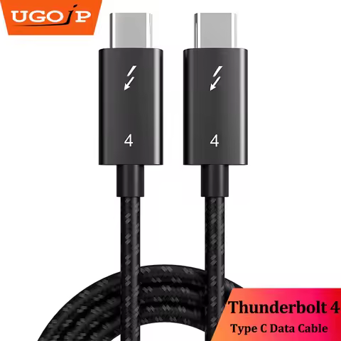 UGOjP Thunderbolt 4 Data Cable Premium USB4 Cable 40Gbps PD100W Fast Charging USB C To Type C Cord F