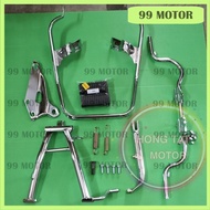 honda fame c70 gbo gboj ex5 dream chrome stand tengah tepi footrest set besi step exhaust bracket se