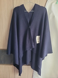 全新 Uniqlo 2Way Knit Stole 深藍色針織披肩 頸巾