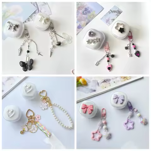 For OnePlus buds 3 /Z Z2 /N/ PRO 2 pro3 / ACE Cover luxury Pendant with Silicone Transparent Earphon