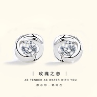 PT950 Platinum Earrings Moissanite Earrings Diamond Earrings Men Women 2023 Trendy 18k White Gold Cl
