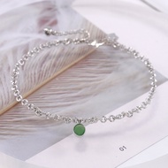 Hyl Jewelry 12A Titanium Gelang Kaki Wanita Emas Muda Perak Asli Dewasa Anti Karat Silver Kerincing