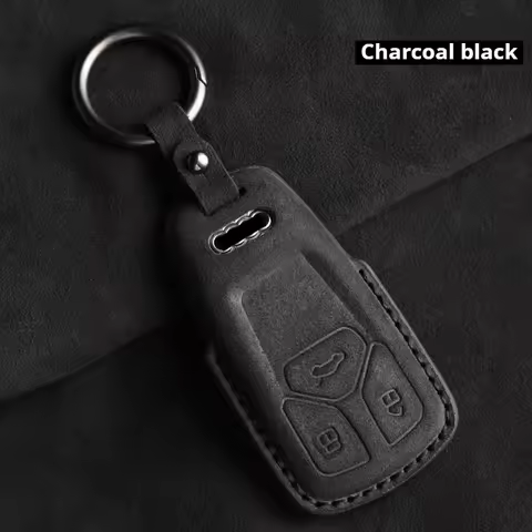Suede Faux Leather Car Key Case Cover For Audi A4 B9 A5 A6 8S 8W Q5 Q7 4m S4 S5 S7 TT TTS TFSI RS Fa