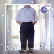 Women's baggy trousers, high waisted, standard Korean form, middle school and high school school uni