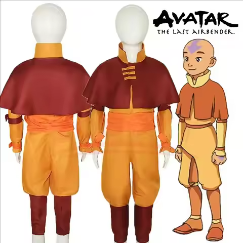 Aang Cosplay Costume 2024 Editio Avatar The Last Airbender Role Play for Halloween Anime Comic Con A