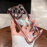 Electroplated four-corner anti-falling shell For iPhone 12 13 11 17 16 14 15 15PRO 17PRO 16PROMAX 14