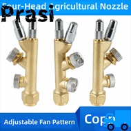 PRASI Agriculture Spray Nozzle, 4 Nozzles Adjustable Fan Pattern Atomizing Sprayer Nozzle, Atomizer 