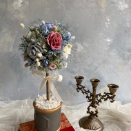 預購。祝賀送禮。永生花花球樹桌花