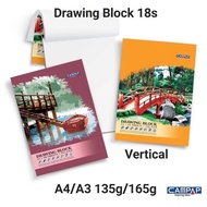 Campap Drawing Block A4 A3 135gsm 165gsm 200gsm 18sheet