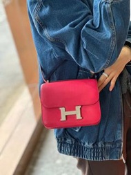 Hermes constance19 極致粉 98新 C刻