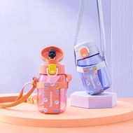 特百惠（Tupperware）易开盖嘟嘟企鹅杯350ml儿童学生弹跳杯带安全扣密封不漏便携浅莓紫