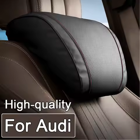 Design Headrest Soft Leather Car Neck Pillow Travel Rest Pillows For Audi A1 A3 8P A4 A5 B6 B7 A6 A7