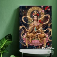 Wall decoration poster Buddha dewi kwan im for wall decor or wall decoration