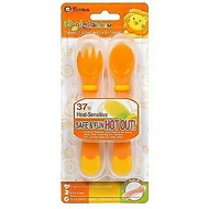 SIMBA Thermochromic Hot Heat Sensor Spoon Fork Heat Sensor Spoon Fork with Carrying Case