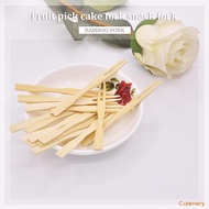 Bamboo stick fruit fork Bamboo stick snack fork Bamboo stick fruit fork Wooden fork
