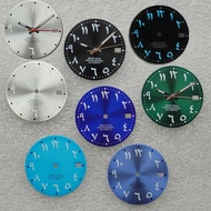 New 28.5mm NH35 Dial Arabic Numerals Watch Dial Pointers Set BGW9/C3 Luminous Watch Faces for NH35 N
