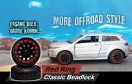 ban velg custom offroad classic beadlock scale 1/32 k jeep &amp; suv - red ring