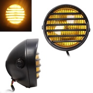 Motorcycle Retro Mesh Cover Headlight GN125 Universal Headlight for Harley 883