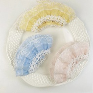Plaid Lace Trim - 1 Yard x 4cm for Doll Clothing & Decor